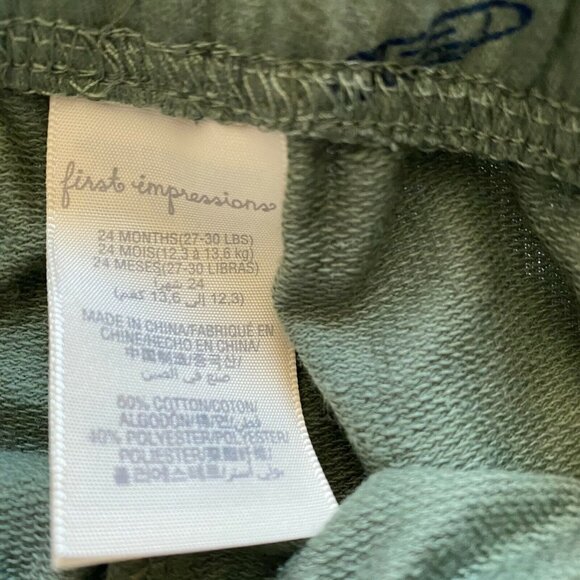 First Impressions Toddler Jogger Pants-Light bulb-Green/Blue-Size 24 Months-NWT - Picture 3 of 4